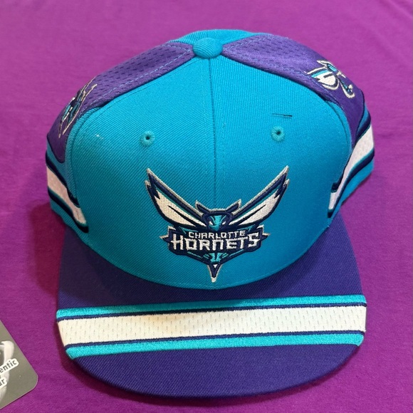 Mitchell & Ness Teal and Purple Snapback